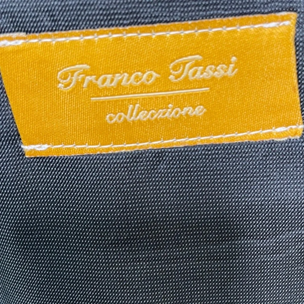 Franco Tassi Wool Pinstripe Blazer Black Grey Mens 44R Business Coat Suit Jacket